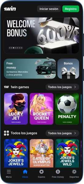 captura de pantalla de la app de 1win