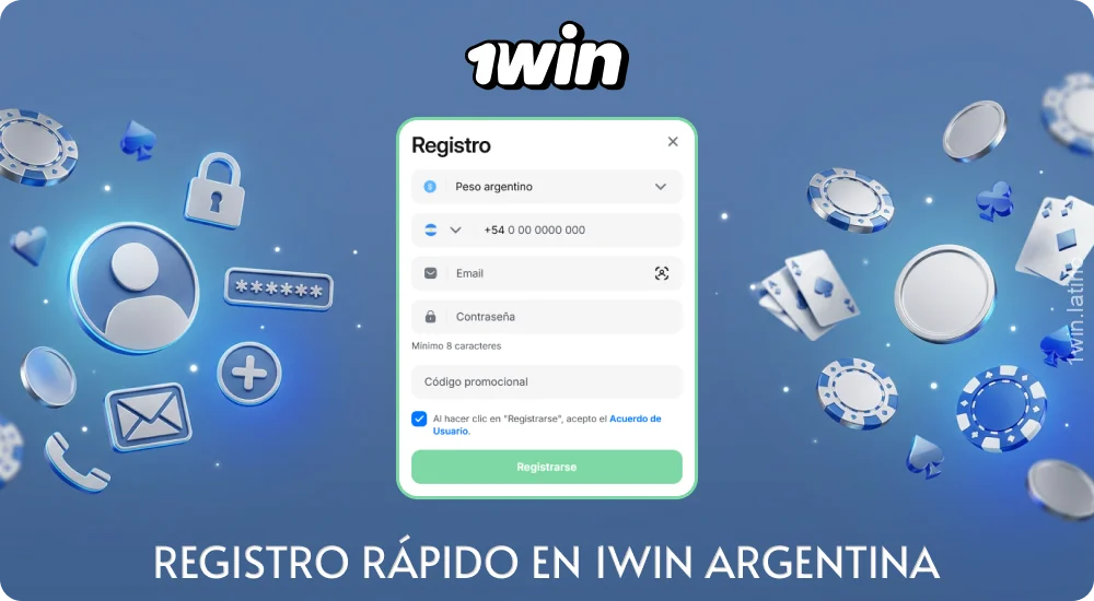 Para registrarte rápidamente en 1win Argentina, ingresa tus datos y crea una contraseña