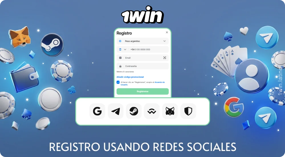Registrarse en 1win a través de las redes sociales te permite crear una cuenta rápidamente